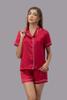Bộ pijama ngắn nữ Vera satin trơn tay ngắn - V0760