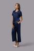 Bộ pijama dài nữ Vera satin trơn tay ngắn - V0762
