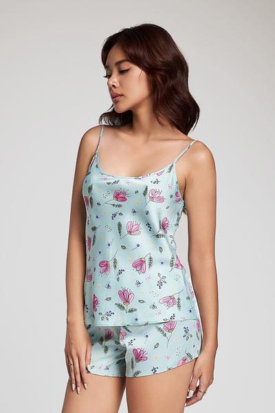 Bộ short nữ Vera satin in - V0644