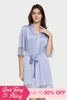 Hộp quà 8/3 - combo váy ngủ và kimono Satin phối ren VERA