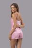Bộ short nữ Vera satin trơn hai dây - V0759
