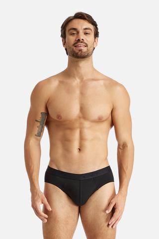 Quần lót Nam Jockey Cotton 4 chiều dáng brief -  J4013Đen
