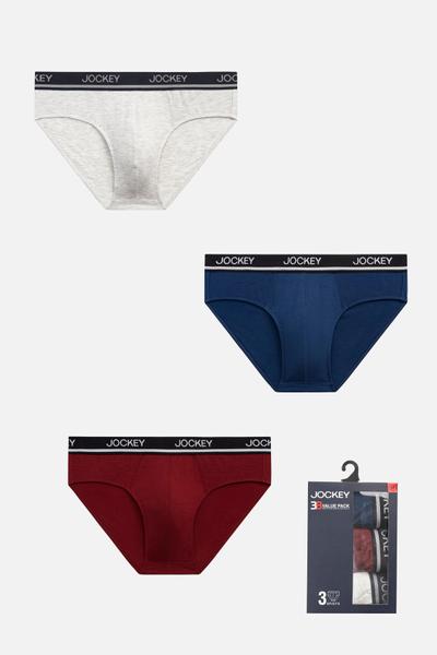 Hộp 3 Quần Jockey thun viscose kháng khuẩn dáng Brief - 1272