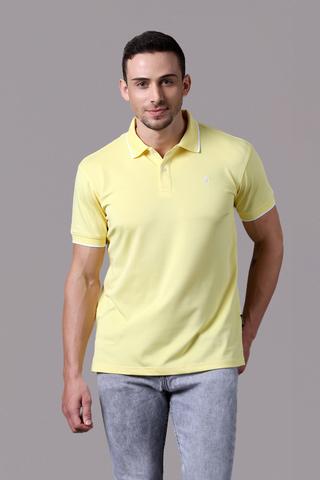 Áo Polo Nam Jockey poly quickdry thêu logo Half Boy - J1313Vàng nhạt