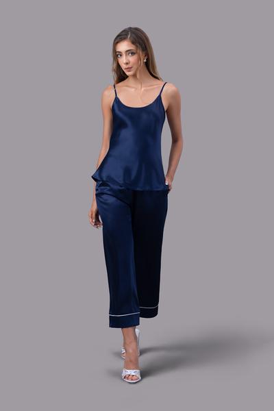 Bộ dài nữ Vera satin trơn hai dây - V0761