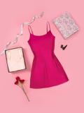 Hộp quà Holiday - đầm ngủ tổng hợp lụa Satin hai dây dáng ngắn và đầm Satin xẻ tà VERA