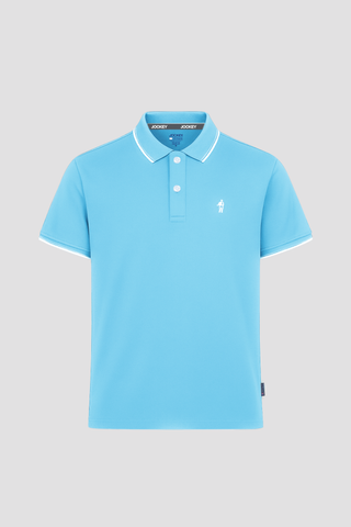 Áo Polo Nam Jockey cotton CVC thêu logo Full Boy - 1314Xanh dương