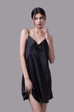 Đầm ngắn nữ Vera satin trơn hai dây - V0676