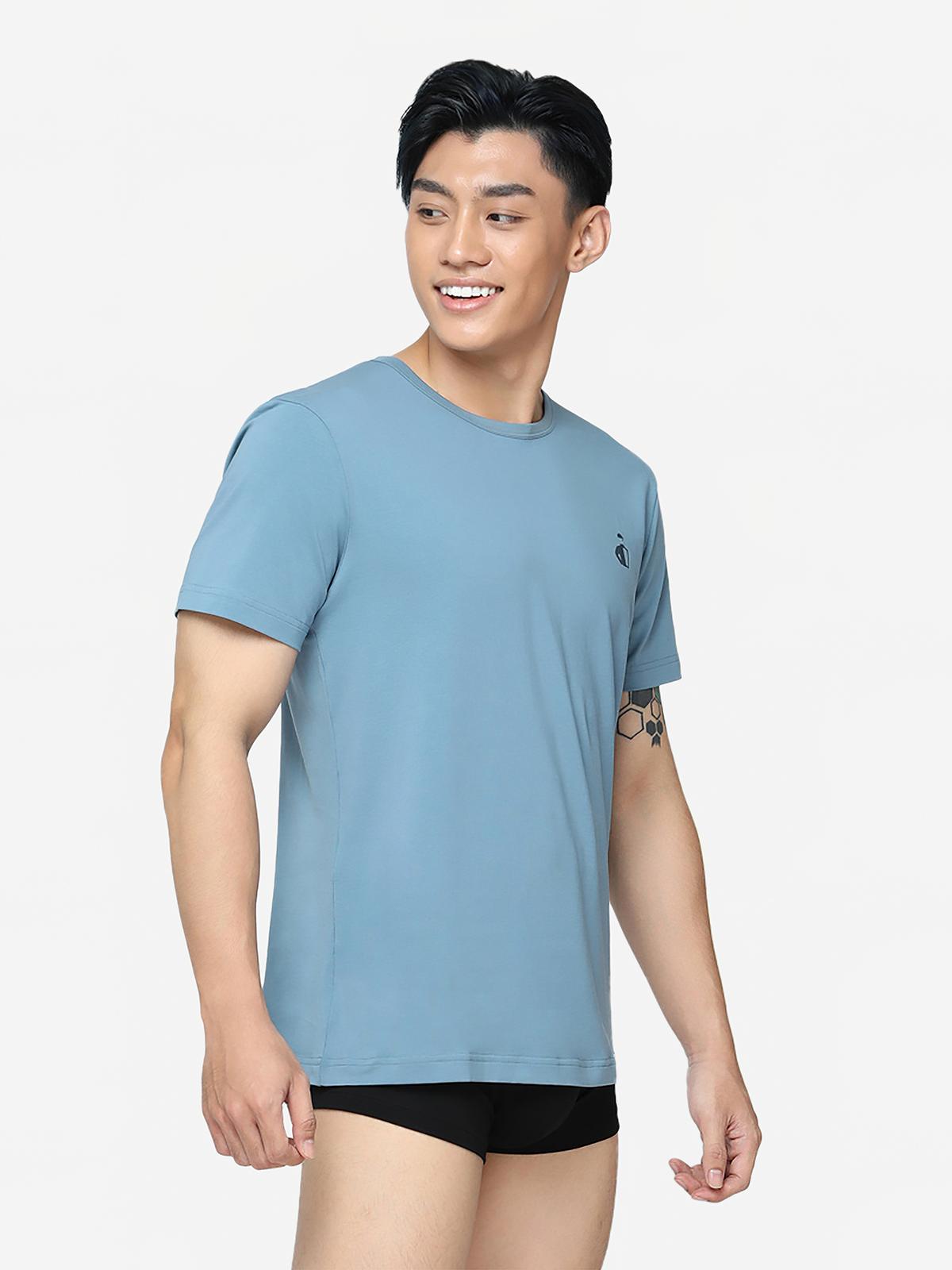 Áo T - Shirt nam Jockey Cotton compact in Haft boy - 7339