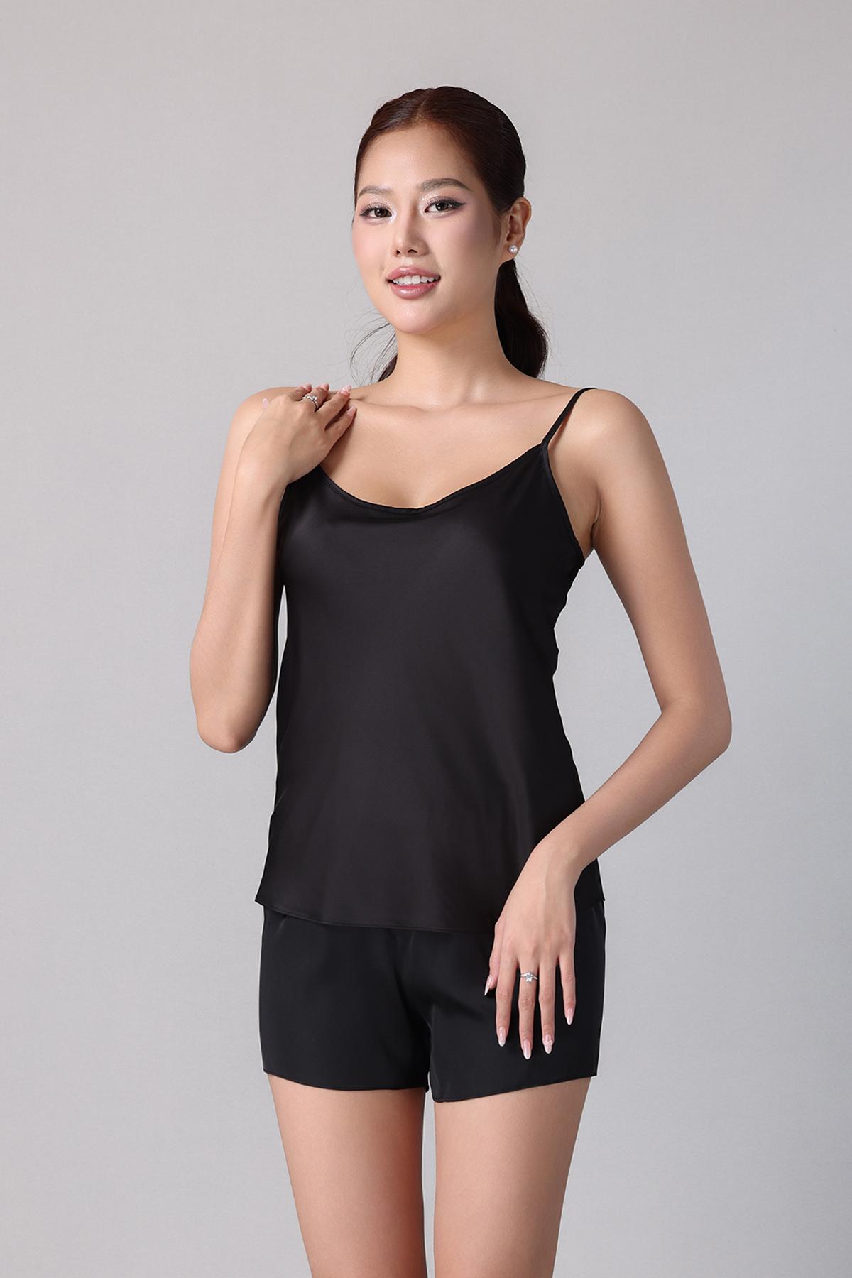 Bộ short nữ Vera latin trơn hai dây - V0772