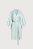 Áo khoác kimono Vera by Chipu satin trơn phối ren - C0045