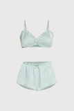 Bộ short Vera by Chipu satin trơn - C0041