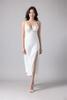 Đầm dài Vera by Chipu satin trơn phối ren - C0044