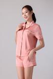 Bộ pijama ngắn nữ Vera latin trơn tay ngắn - V0773