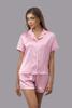 Bộ pijama ngắn nữ Vera satin trơn tay ngắn - V0760