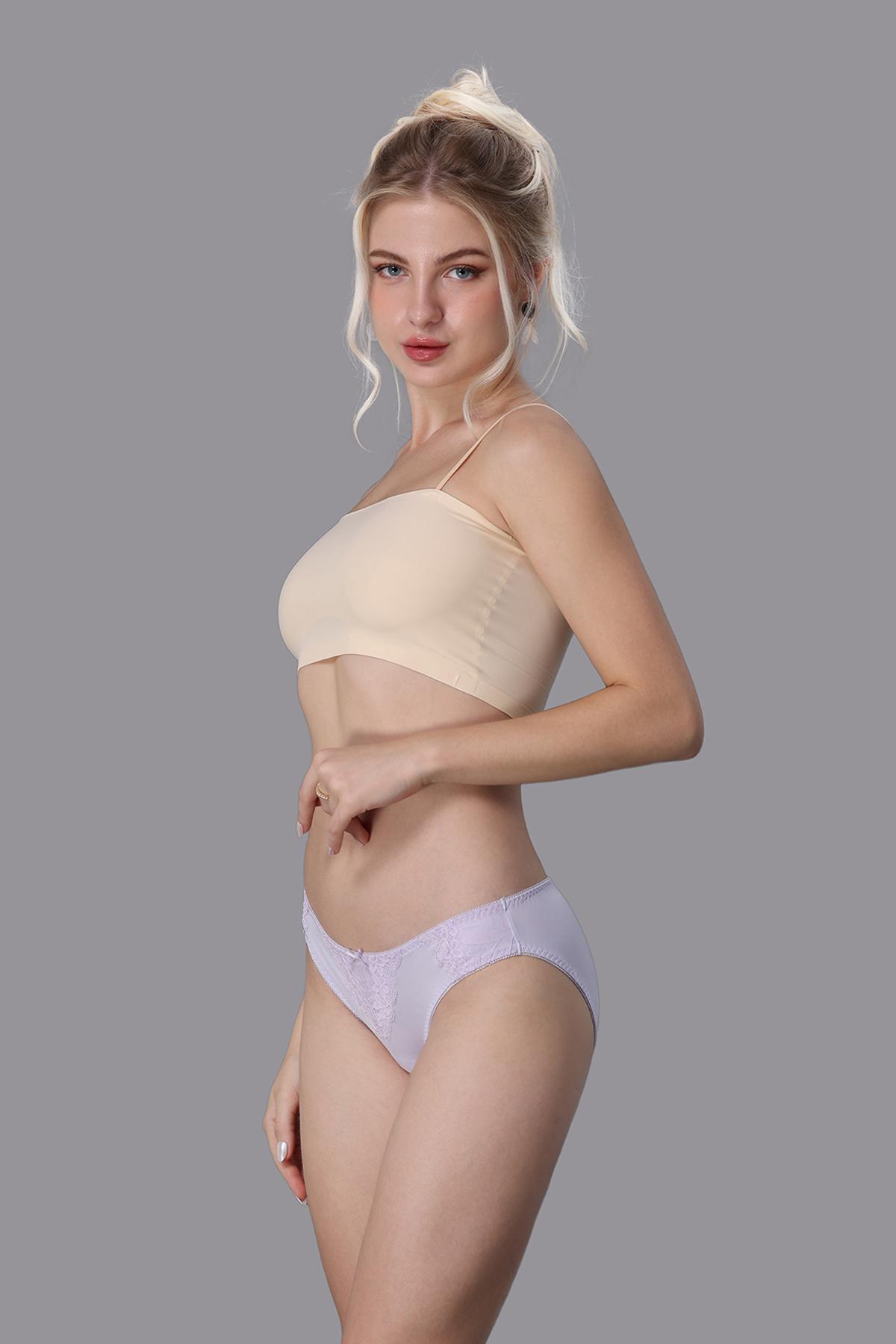 Quần lót bikini nữ Misaki Polyester phối ren M1026