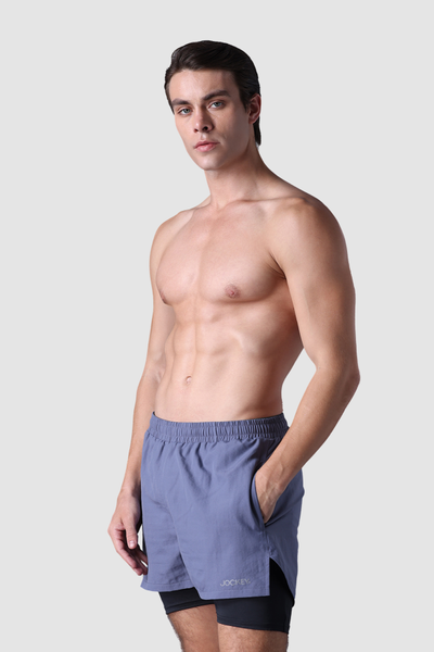 Quần short thể thao Jockey Nam Poly lót 4C in logo - 1375