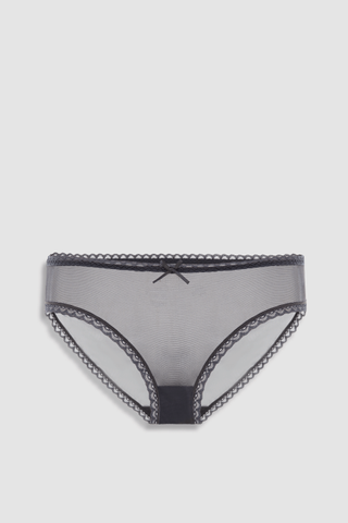 Quần lót bikini nữ Vera lưới phối ren - V0794Xám đậm