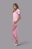 Bộ pijama dài nữ Vera satin trơn tay ngắn - V0762
