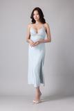 Đầm dài Vera by Chipu satin trơn phối ren - C0044