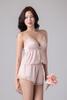 Bộ short Vera by Chipu satin trơn phối ren - C0042