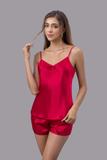 Bộ short nữ Vera satin trơn hai dây - V0759
