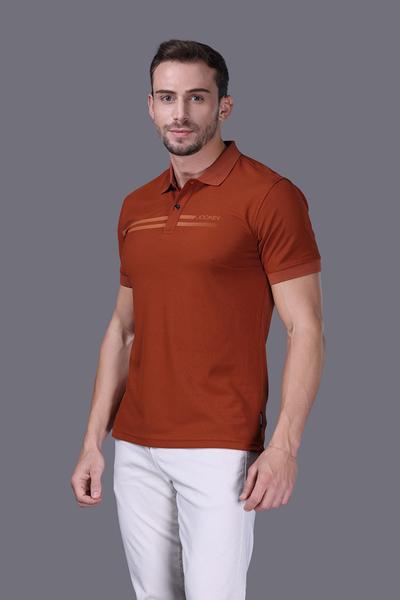 Áo Polo Nam Jockey poly cafe in logo 2 sọc -J4028