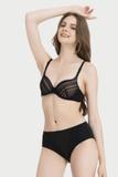 Quần lót lưng cao Misaki microfiber phối ren - M1081