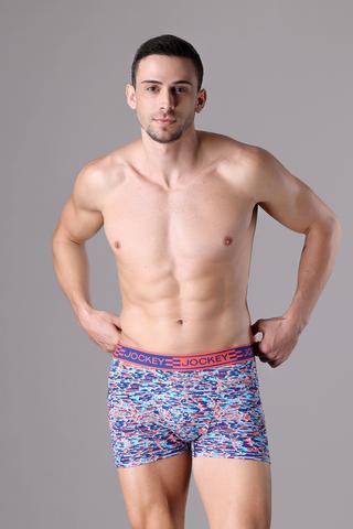 Quần lót nam Jockey polyamide in họa tiết dáng Trunk - J4064Đỏ in