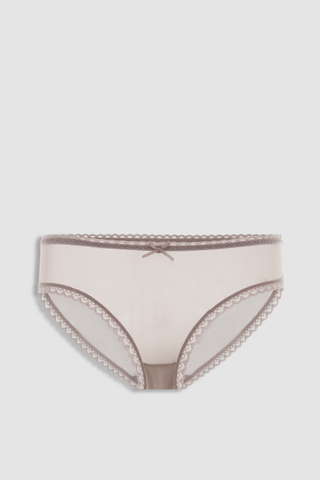 Quần lót bikini nữ Vera lưới phối ren - V0794Nâu