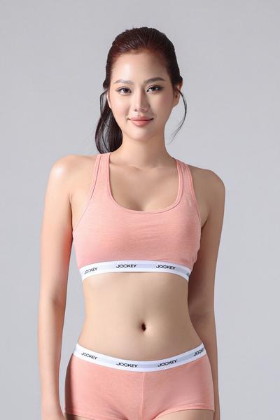 Áo Jockey Bra-top nữ Cotton viền chữ - J4007