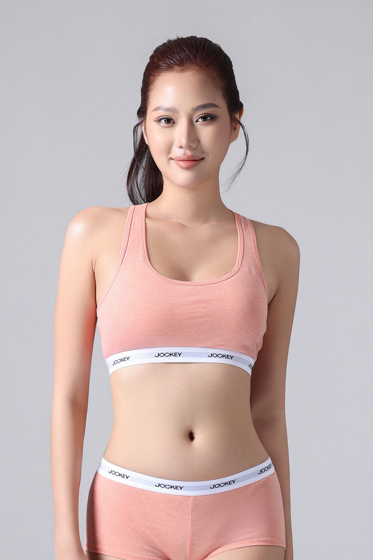 Áo Jockey Bra-top nữ Cotton viền chữ - J4007