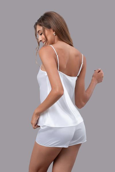 Bộ short nữ Vera satin trơn hai dây - V0759