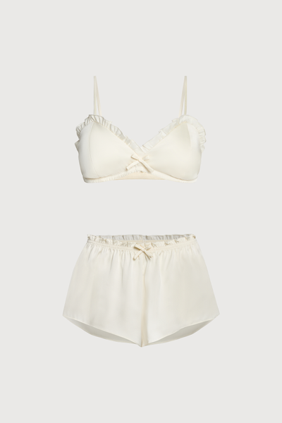 Bộ short Vera by Chipu satin trơn - C0041