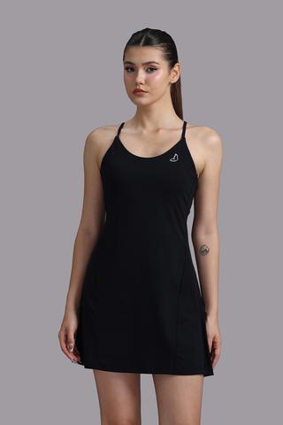 Đầm ngắn Wow by Nha Phuong nylon hai dây - P0021Đen