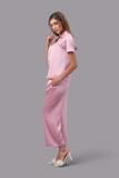 Bộ pijama dài nữ Vera satin trơn tay ngắn - V0762