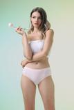 Quần lót bikini nữ Misaki polyamide trơn - M1070