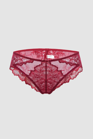 Quần lót hipster nữ Vera ren phối lưới - V0806Đỏ rượu
