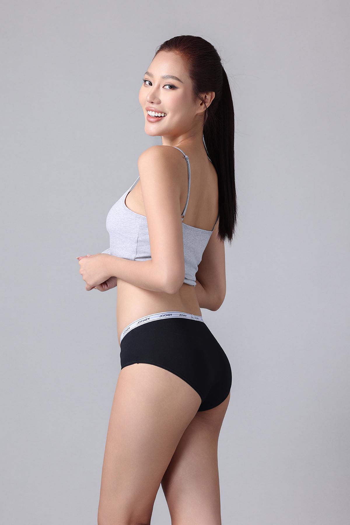 Quần Hipster Nữ Jockey trơn Cotton - J4010