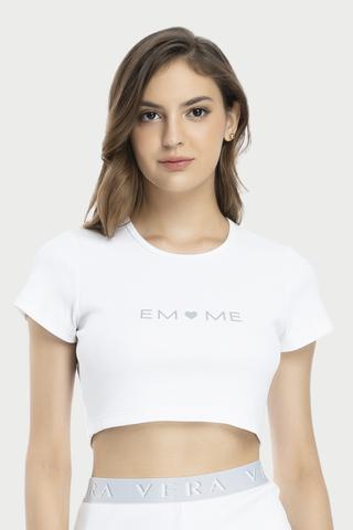 Áo Crop top nữ Vera by Chipu Cotton Rib trơn - C0016Trắng