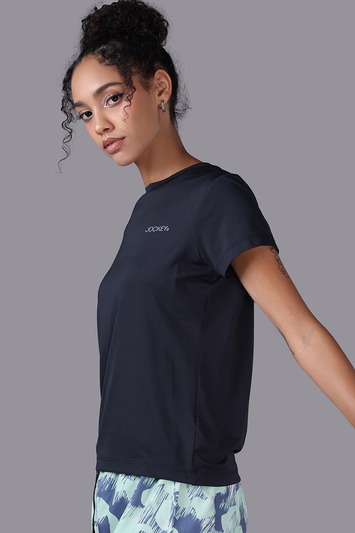 Áo T- shirt thể thao Jockey Nữ chất liệu wicking in logo - J1377