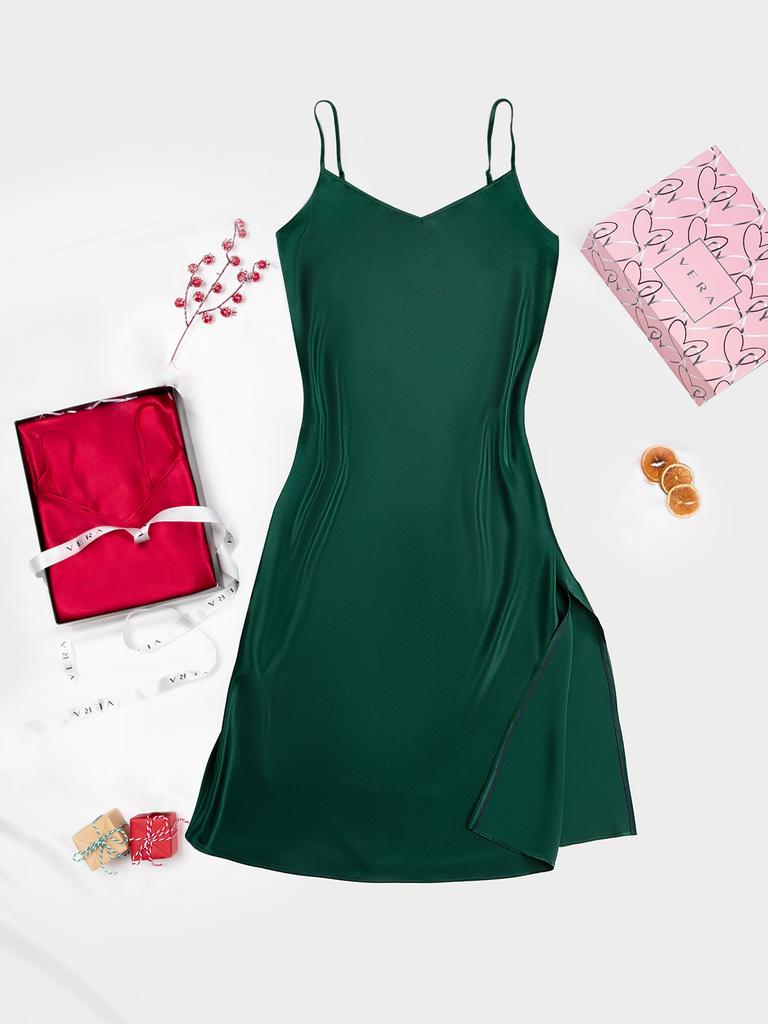 Hộp quà Holiday - đầm ngủ tổng hợp lụa Satin xẻ tà VERA