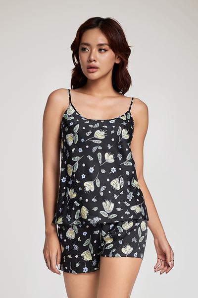 Bộ short nữ Vera satin in - V0644