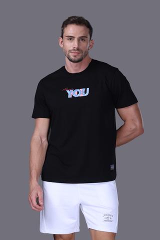 Áo T - Shirt Jockey Unisex in họa tiết - J4104Đen