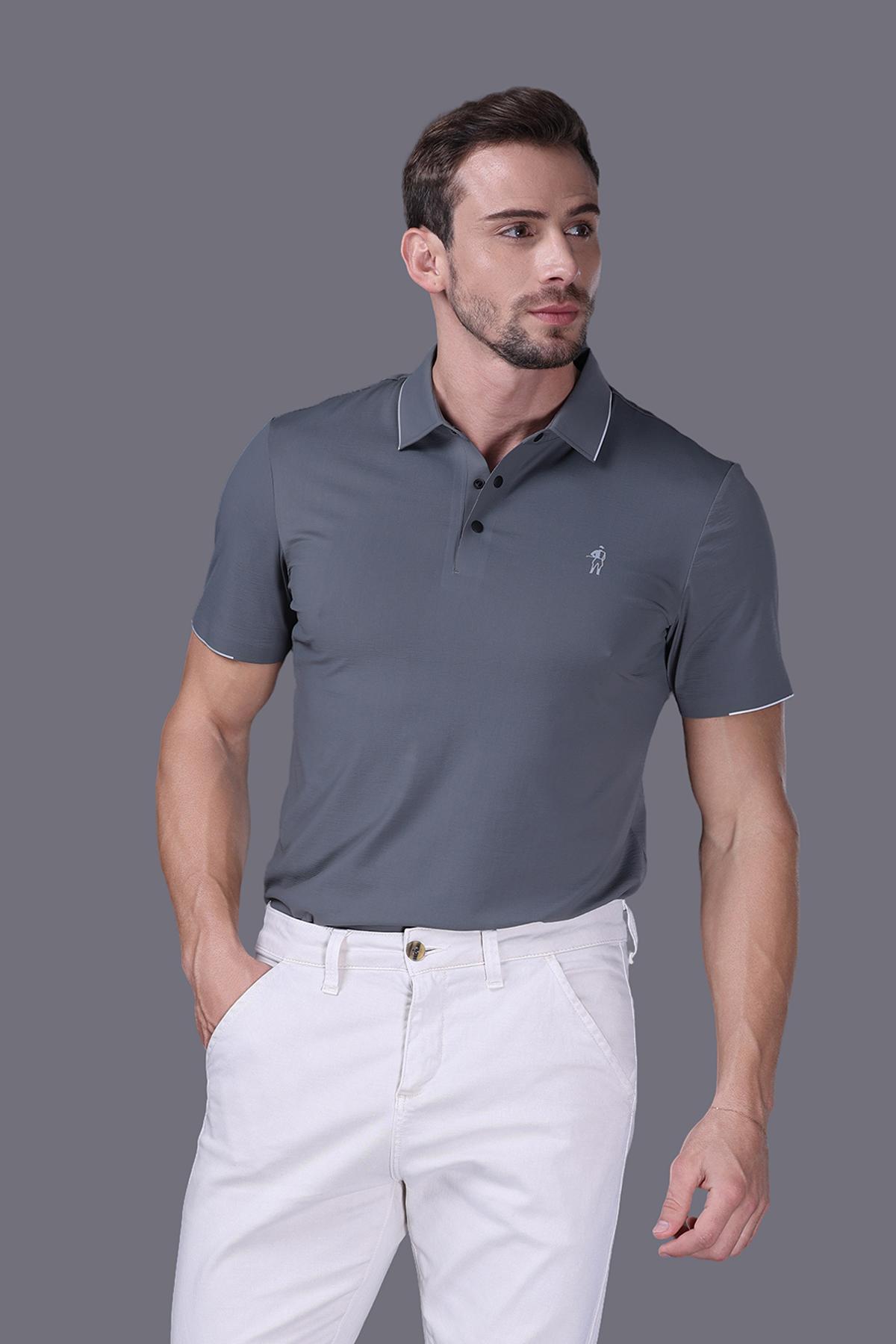 Áo Polo Nam Jockey nylon spandex không đường may - J4031