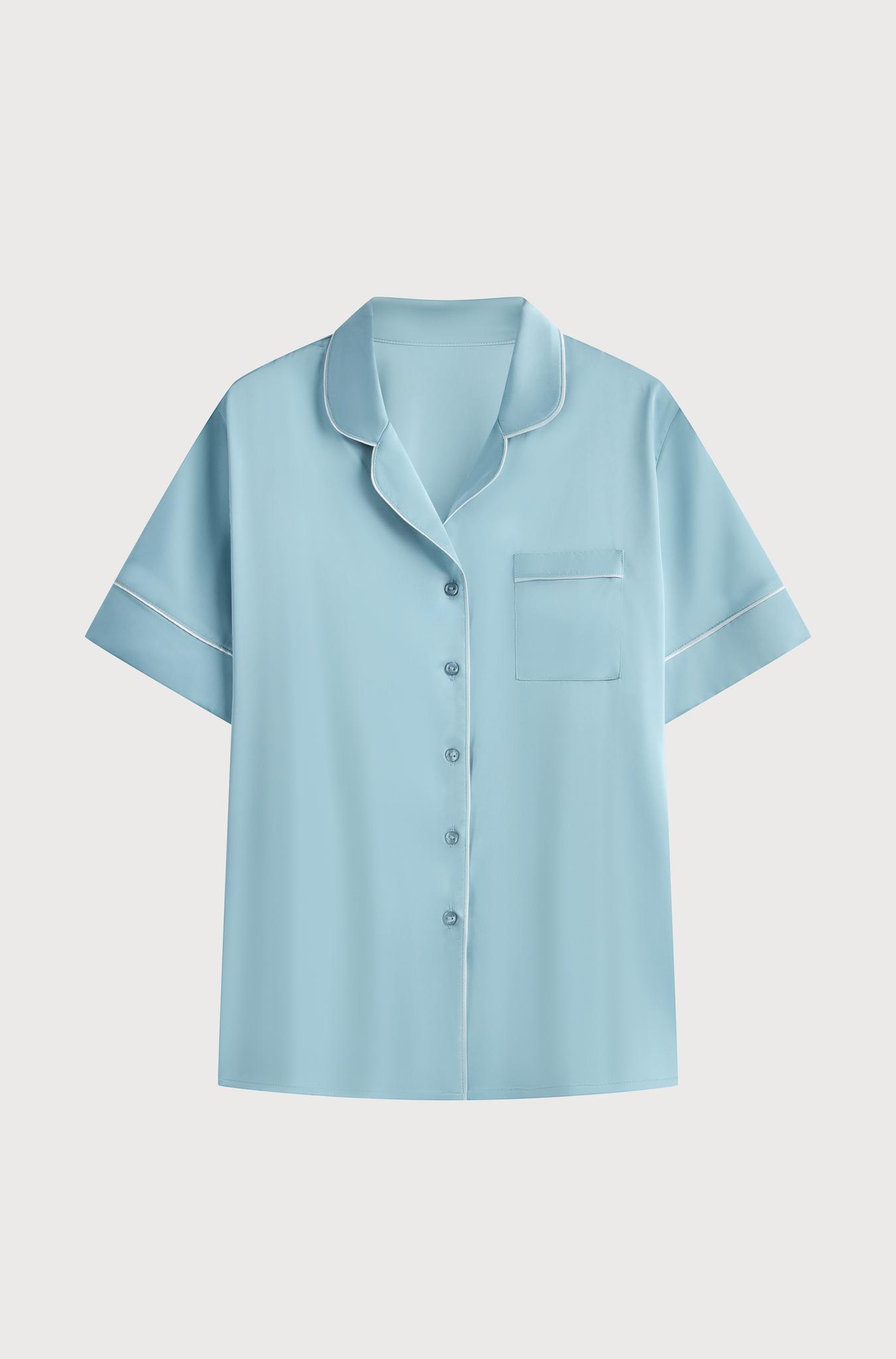 Bộ pijama dài nữ Vera latin trơn tay ngắn - V0774