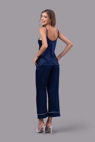 Bộ dài nữ Vera satin trơn hai dây - V0761