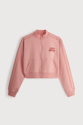 Áo cropped jacket Vera cotton spandex trơn in điểm - V0812Hồng