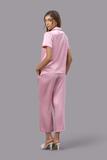 Bộ pijama dài nữ Vera satin trơn tay ngắn - V0762