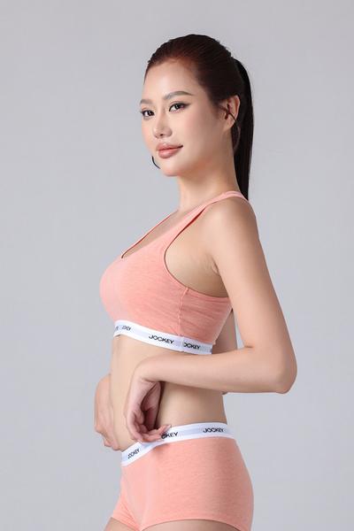 Áo Jockey Bra-top nữ Cotton viền chữ - J4007